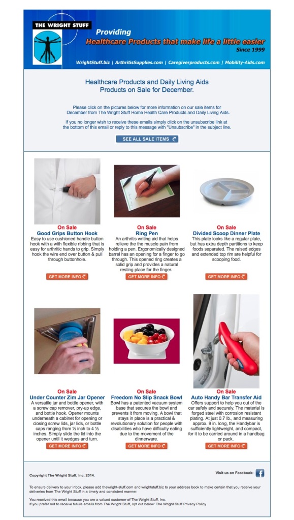 December 2014 Sale Items