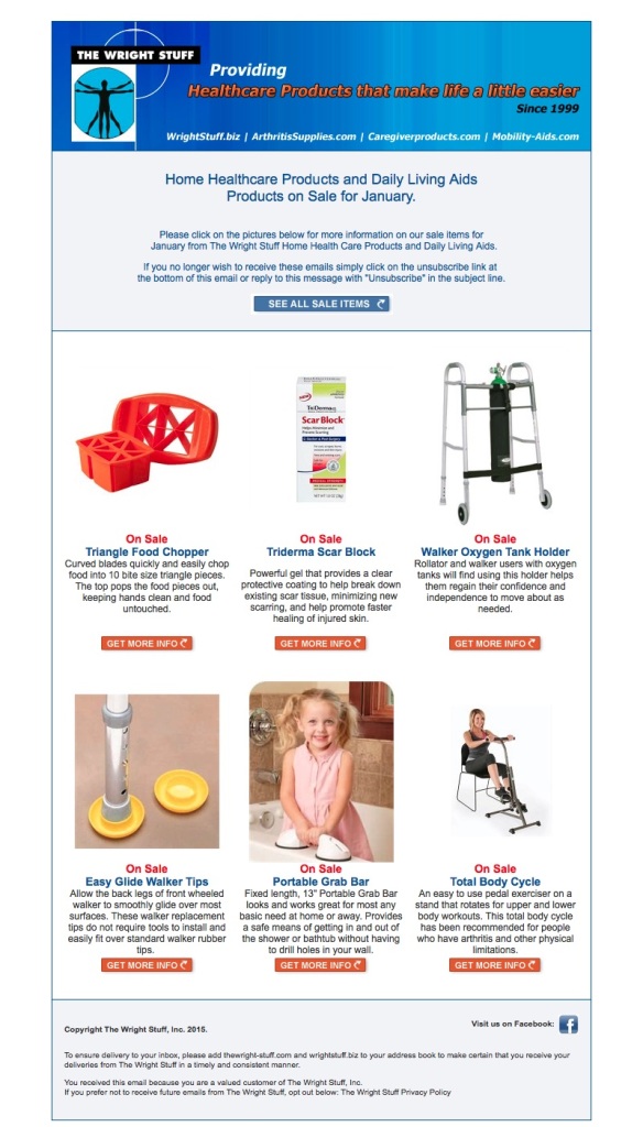 Sale Items, January 2015